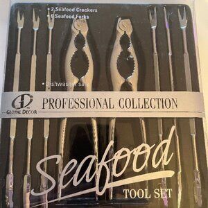 Global Decor Seafood Tool Set with 2 Crackers & 6 Seafood Forks